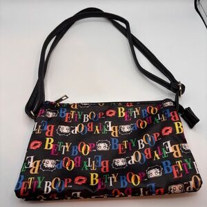 Betty Boop Y2K Style Rainbow Pattern Cartoon Character Small Purse Shoulder Bag